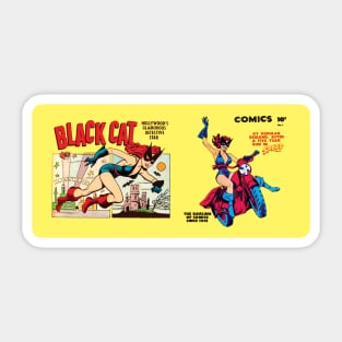 Black Cat Comics Hero of the 40's Sticker